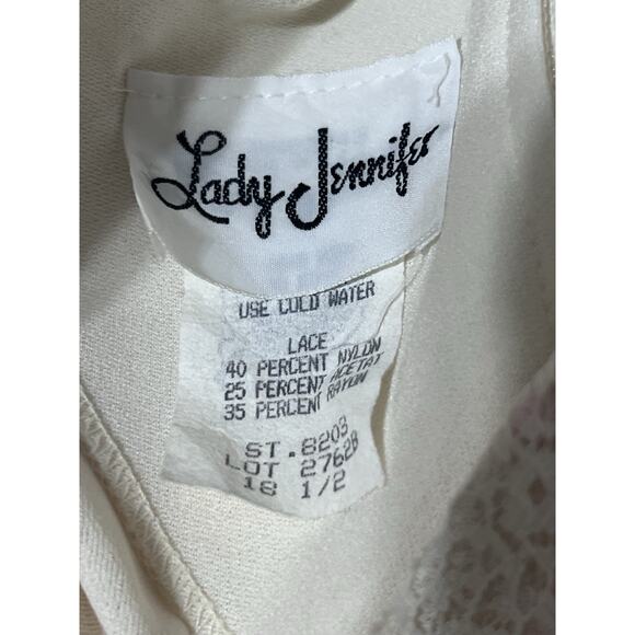 Vintage 80s Edwardian Style Lady Jennifer Dress Drop Waist Lace Crochet Pleated - Picture 6 of 8